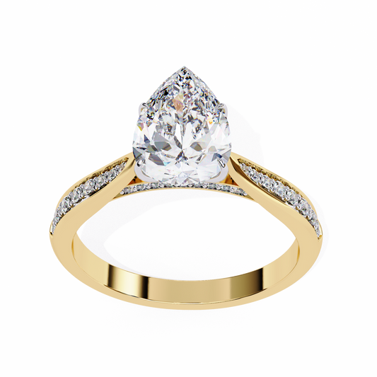 LGD Ring Pear Stone (1.06ct) In 14K Gold