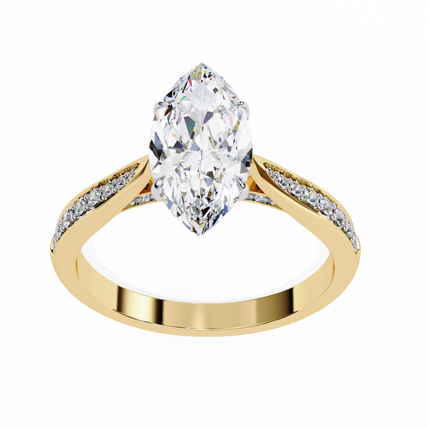 LGD Ring Marquise Stone (1.40ct) In 14K Gold