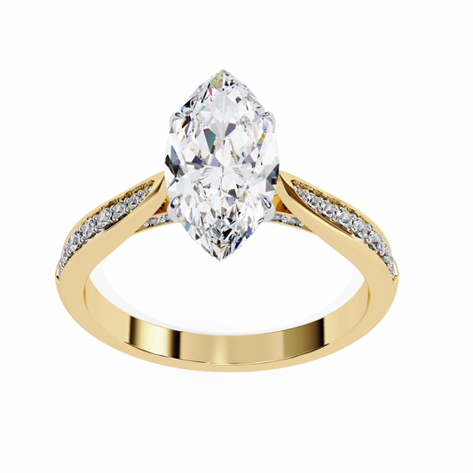 LGD Ring Marquise Stone (1.40ct) In 14K Gold