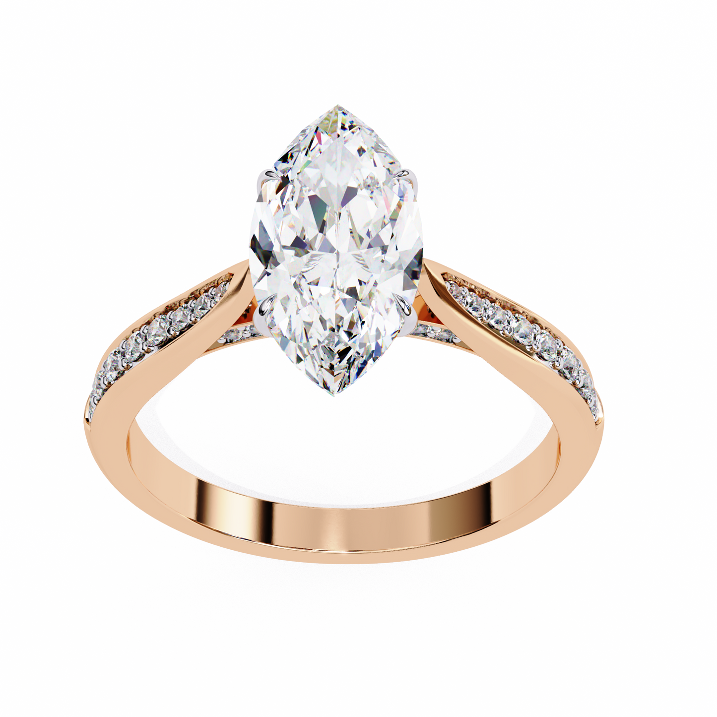 LGD Ring Marquise Stone (1.40ct) In 14K Gold