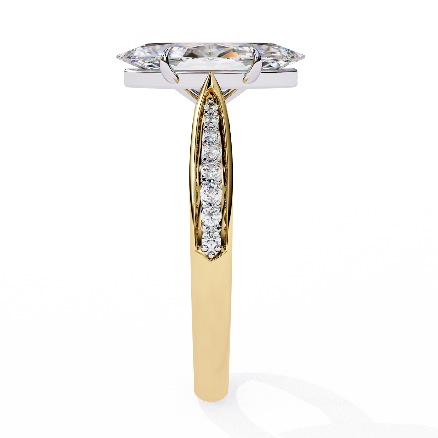 LGD Ring Marquise Stone (1.40ct) In 14K Gold