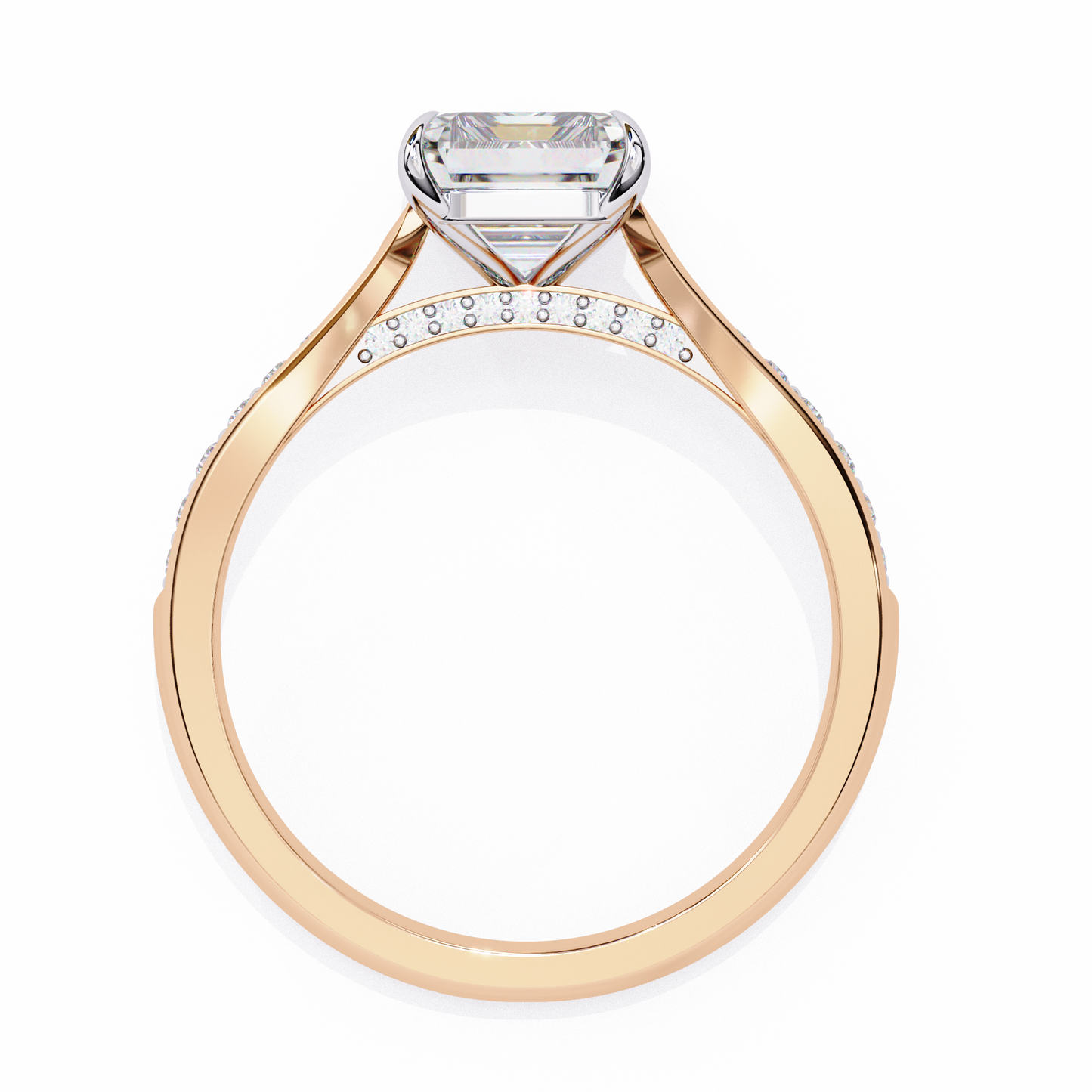 LGD Ring Radiant Stone (2.62ct) In 14K Gold