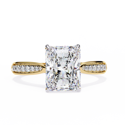 LGD Ring Radiant Stone (2.62ct) In 14K Gold