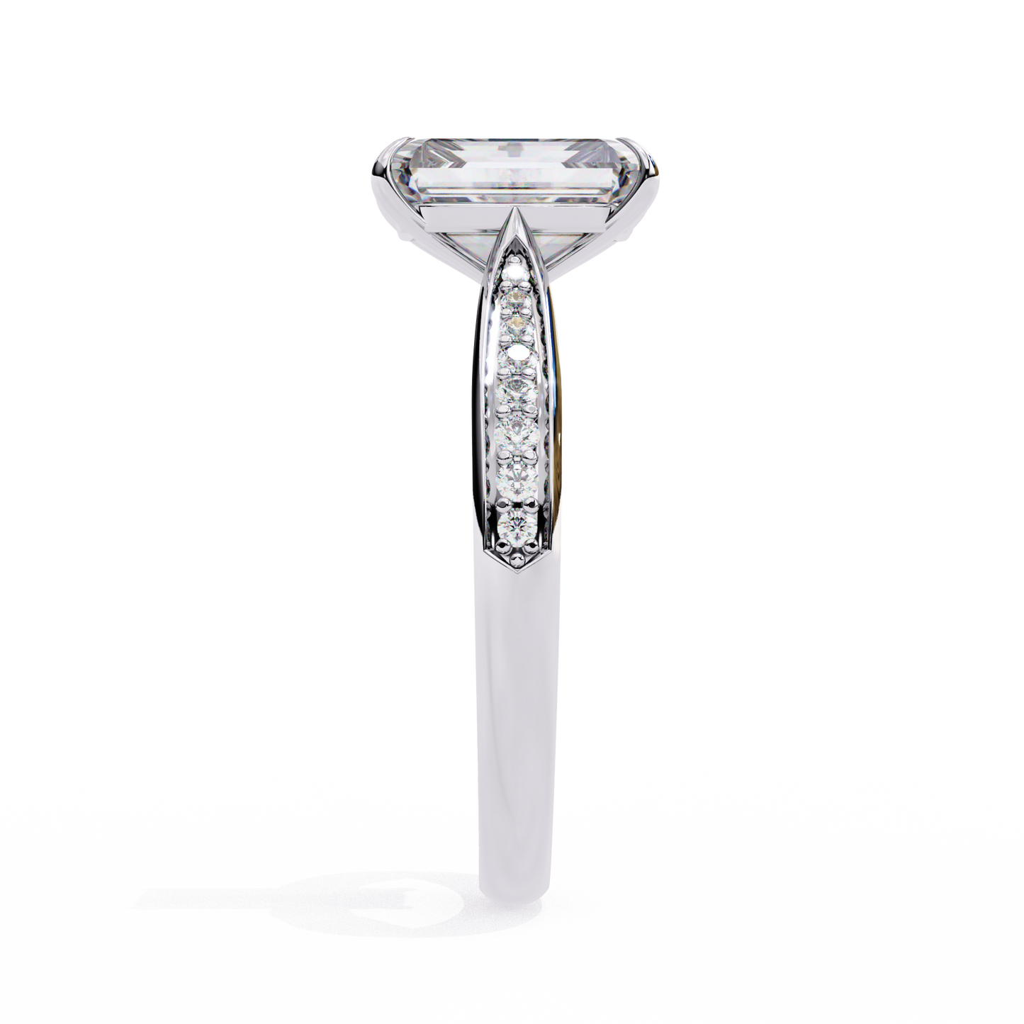 LGD Ring Radiant Stone (2.62ct) In 14K Gold