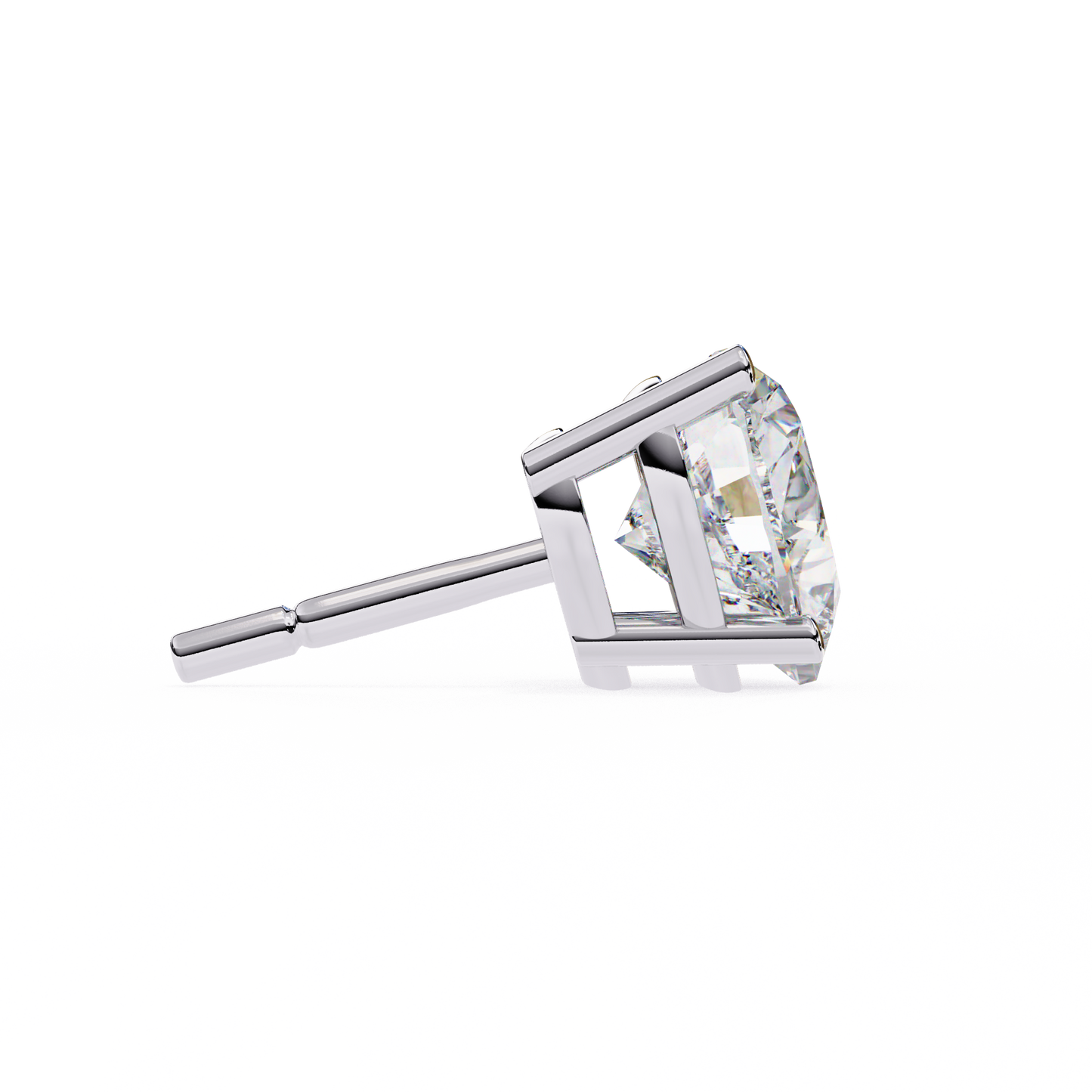 LGD Ear Studs Heart Stone (2.44ct) In 14K Gold