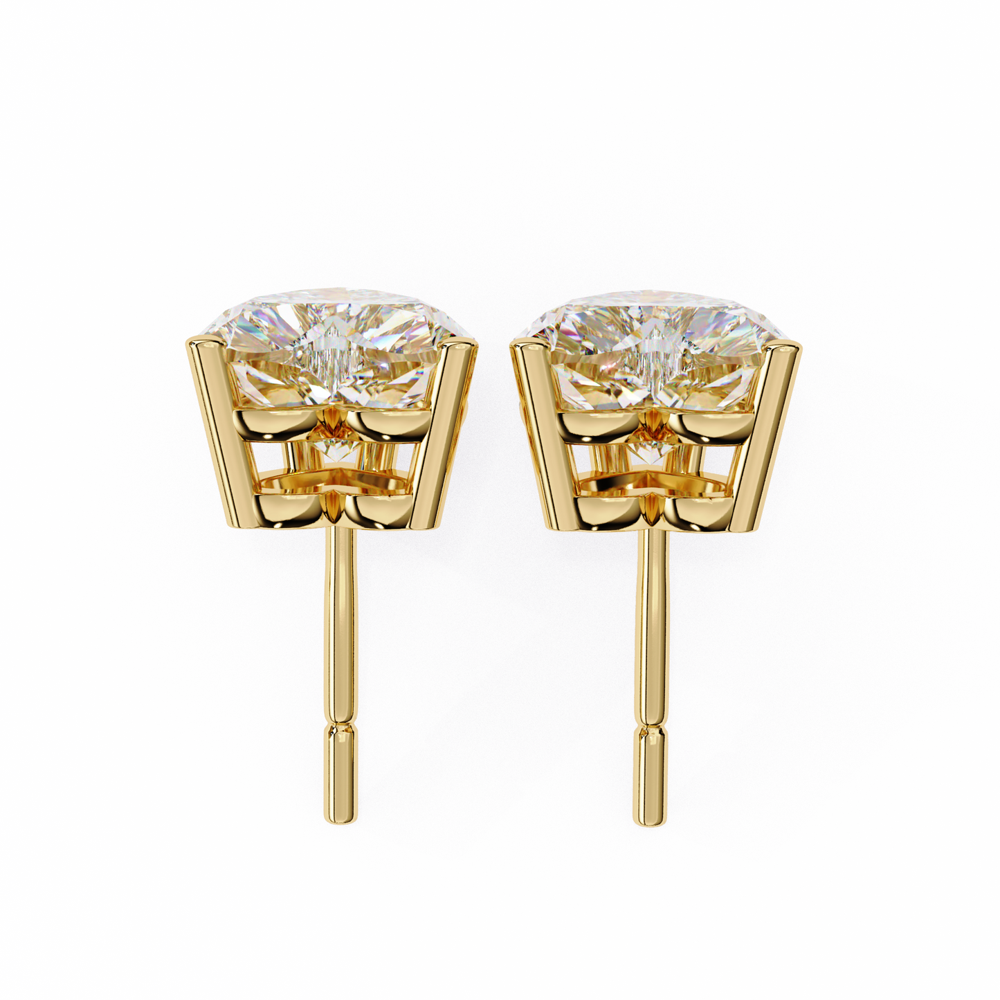 LGD Ear Studs Heart Stone (2.44ct) In 14K Gold