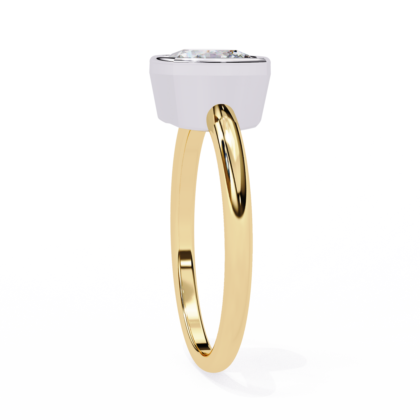 LGD Solitaire Ring Cushion Stone (1.78ct) In 14K Gold