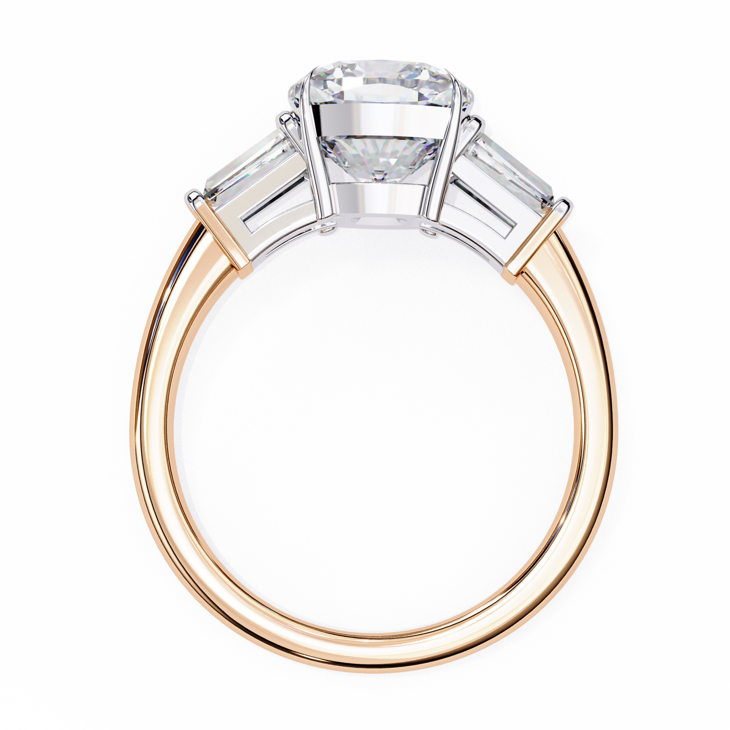 LGD Solitaire Ring Cushion (3.85ct) In 14K Gold