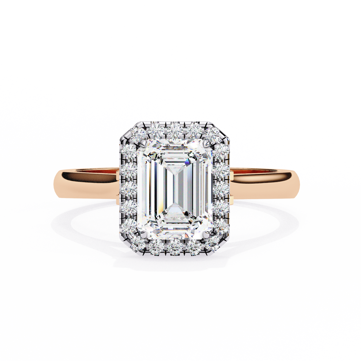 LGD Solitaire Ring Emerald Stone (2.74ct) In 14K Gold