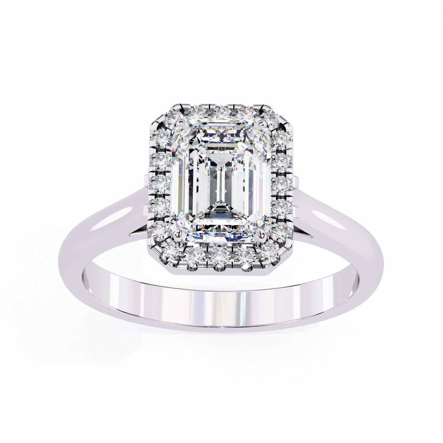 LGD Solitaire Ring Emerald Stone (2.74ct) In 14K Gold
