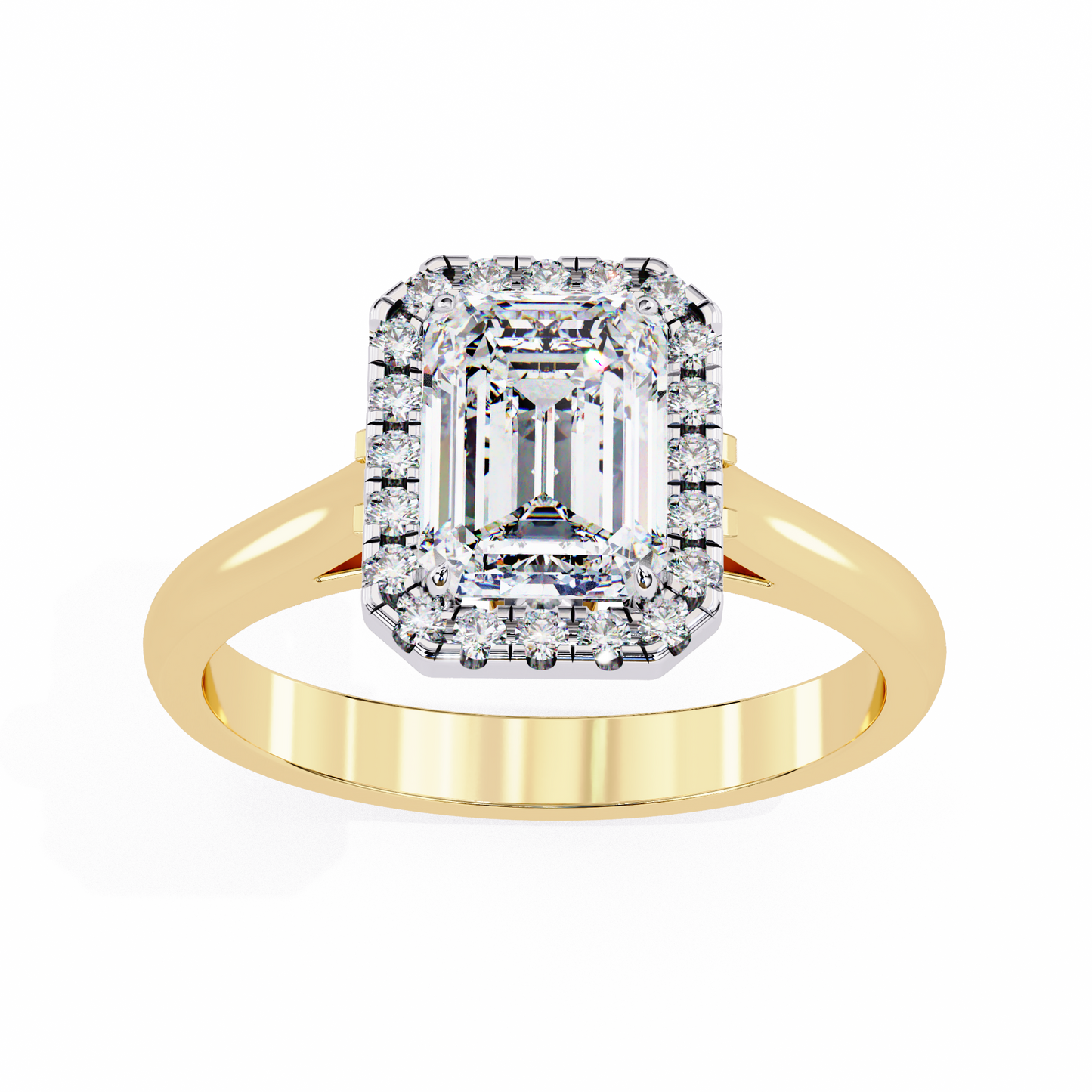 LGD Solitaire Ring Emerald Stone (2.74ct) In 14K Gold
