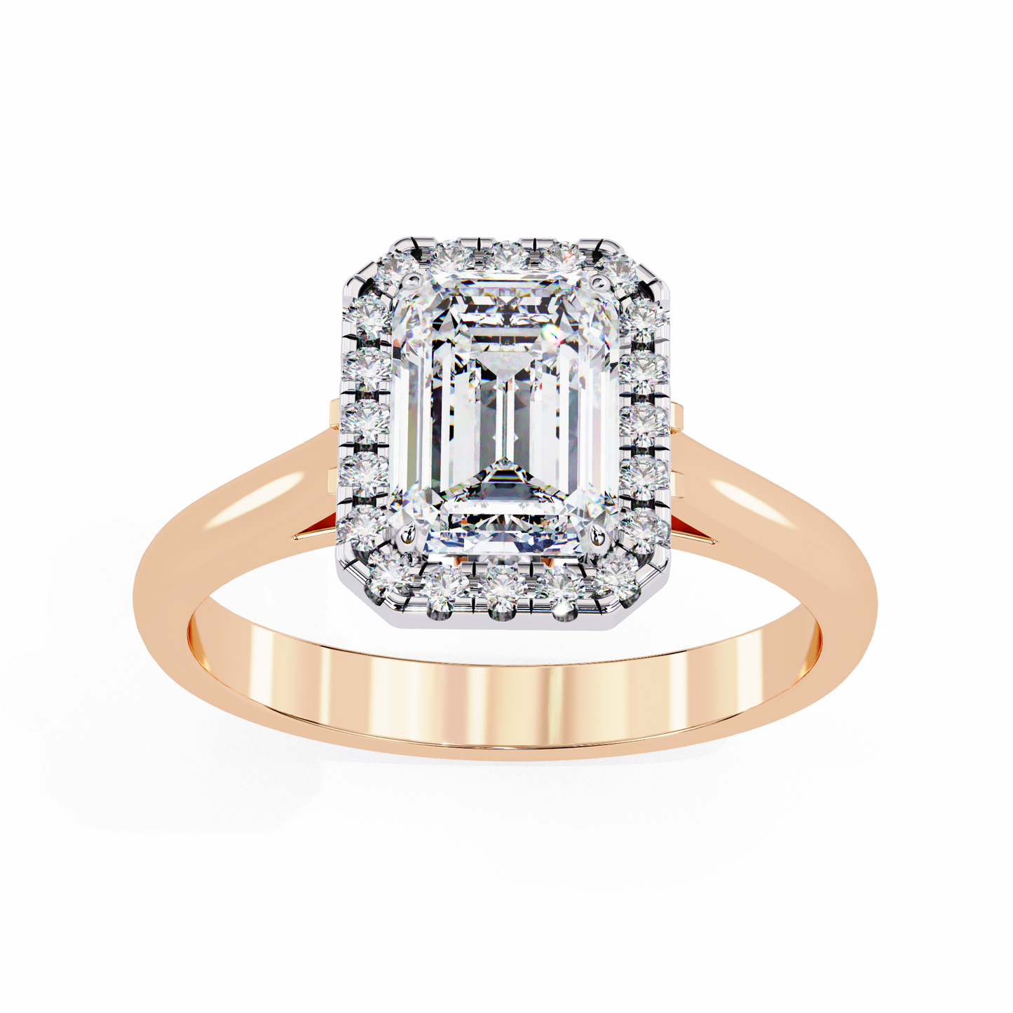 LGD Solitaire Ring Emerald Stone (2.74ct) In 14K Gold