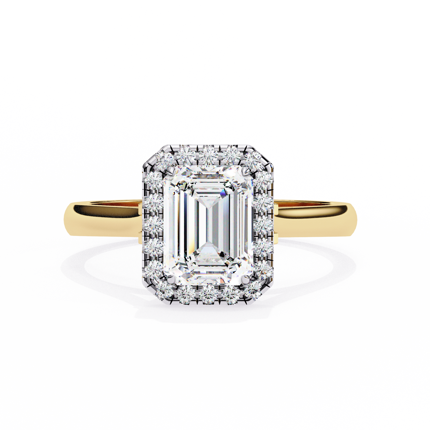 LGD Solitaire Ring Emerald Stone (2.74ct) In 14K Gold
