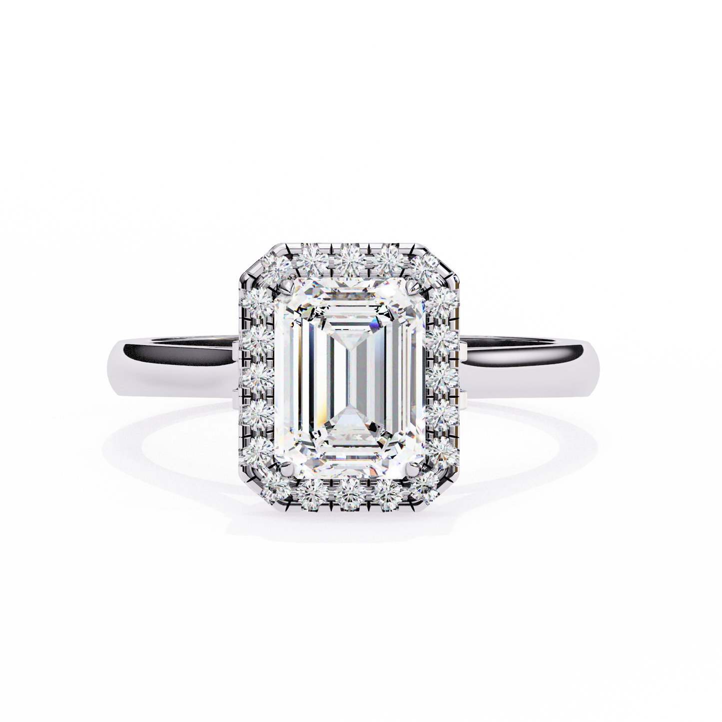 LGD Solitaire Ring Emerald Stone (2.74ct) In 14K Gold