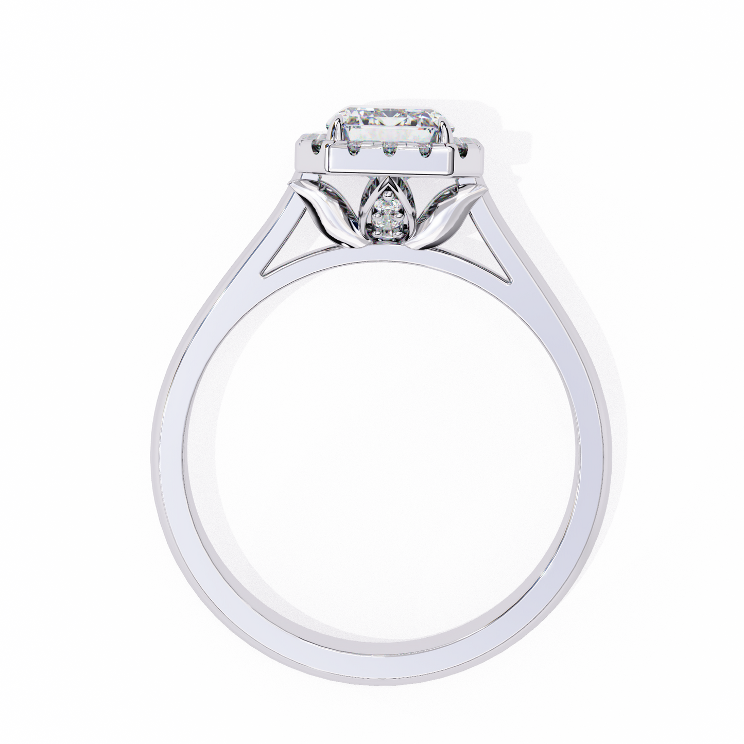 LGD Solitaire Ring Emerald Stone (2.74ct) In 14K Gold