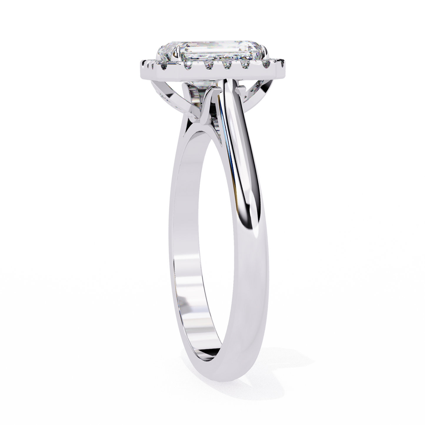 LGD Solitaire Ring Emerald Stone (2.74ct) In 14K Gold