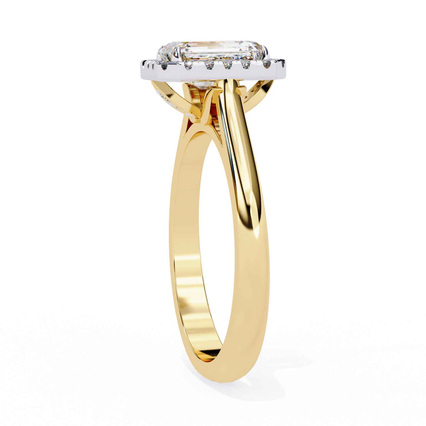 LGD Solitaire Ring Emerald Stone (2.74ct) In 14K Gold