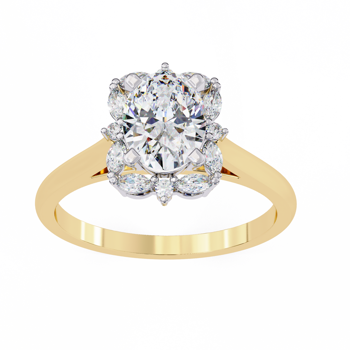 LGD Solitaire Ring Oval Stone (1.29ct) In 14K Gold #LGD-OV-CD136