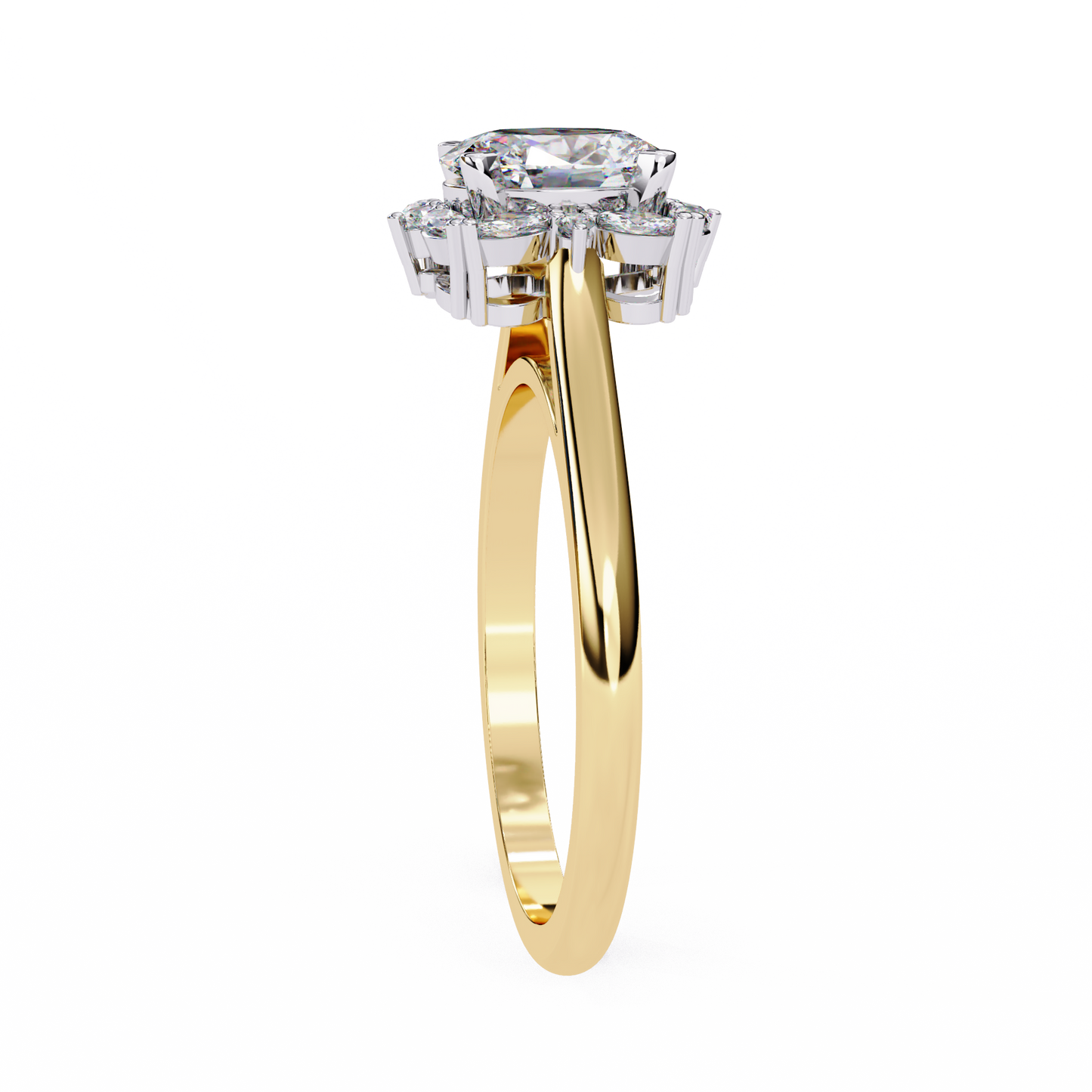 LGD Solitaire Ring Oval Stone (1.29ct) In 14K Gold #LGD-OV-CD136