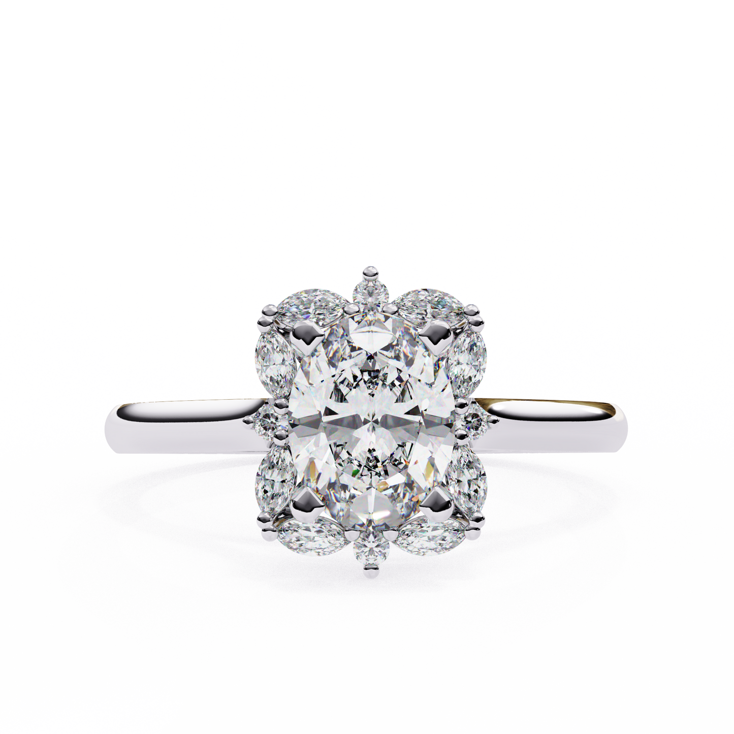 LGD Solitaire Ring Oval Stone (1.29ct) In 14K Gold #LGD-OV-CD136