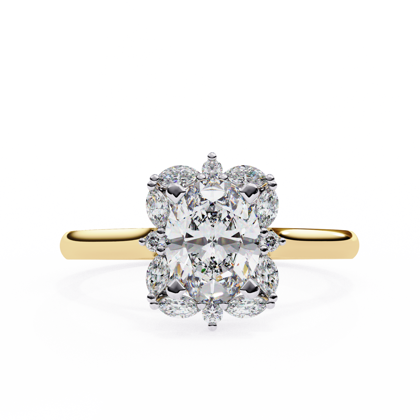 LGD Solitaire Ring Oval Stone (1.29ct) In 14K Gold #LGD-OV-CD136