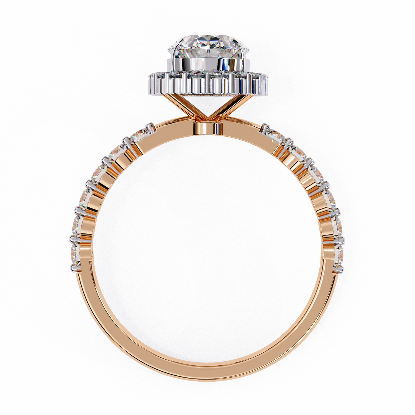 LGD Solitaire Ring Oval Stone (1.74ct) In 14K Gold