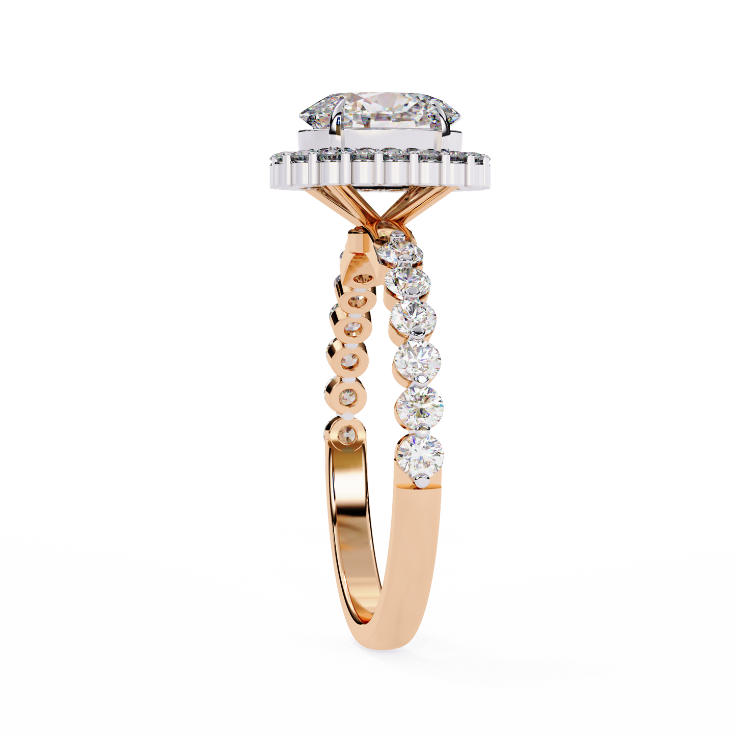 LGD Solitaire Ring Oval Stone (1.74ct) In 14K Gold