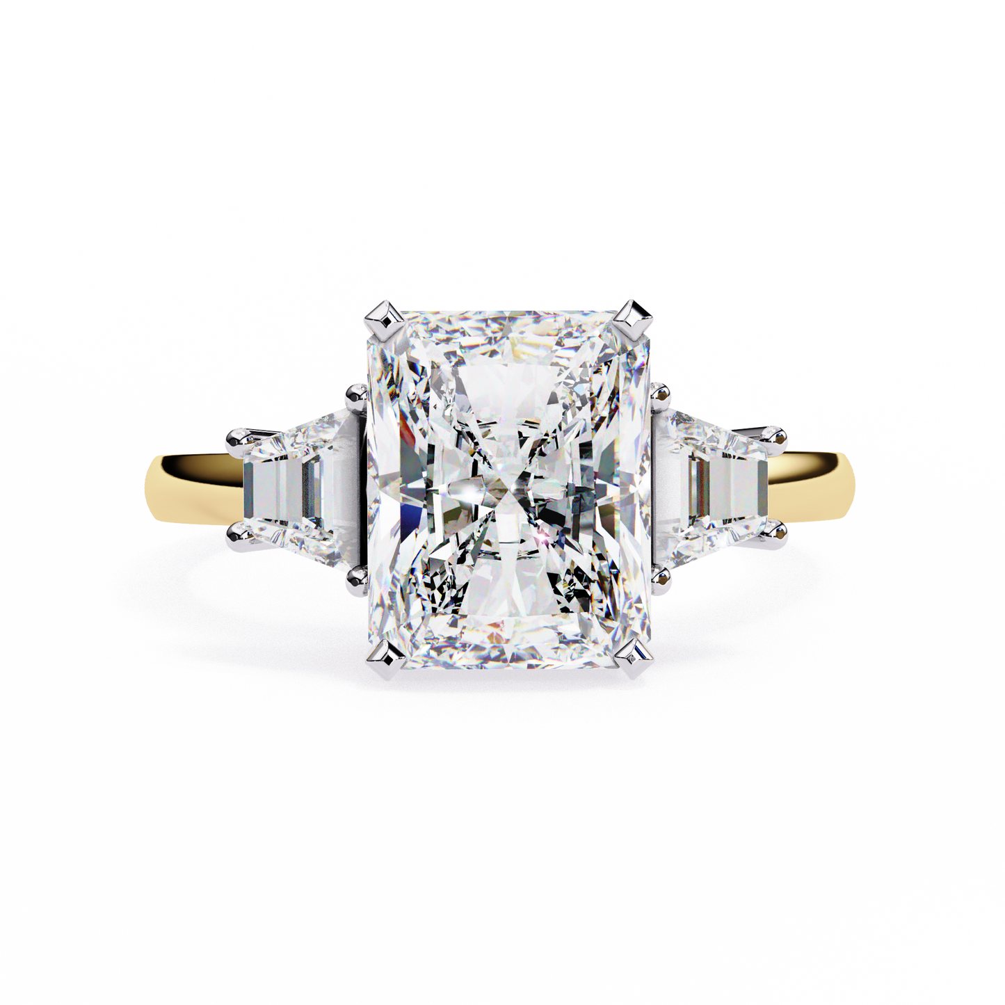 LGD Ring Solitaire Radiant Stone (4.19ct) In 14K Gold #LGD-RT-CD140