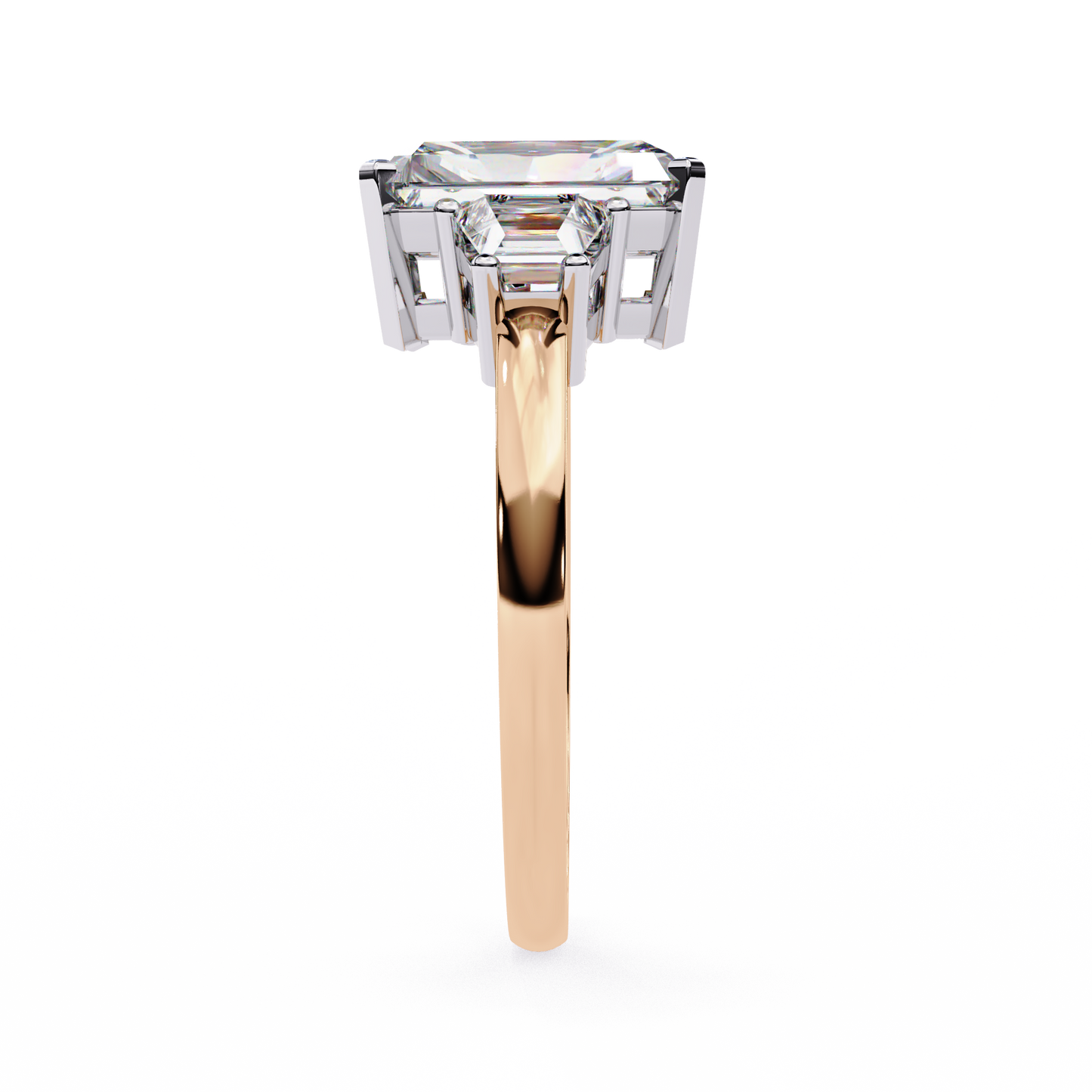 LGD Ring Solitaire Radiant Stone (4.19ct) In 14K Gold #LGD-RT-CD140