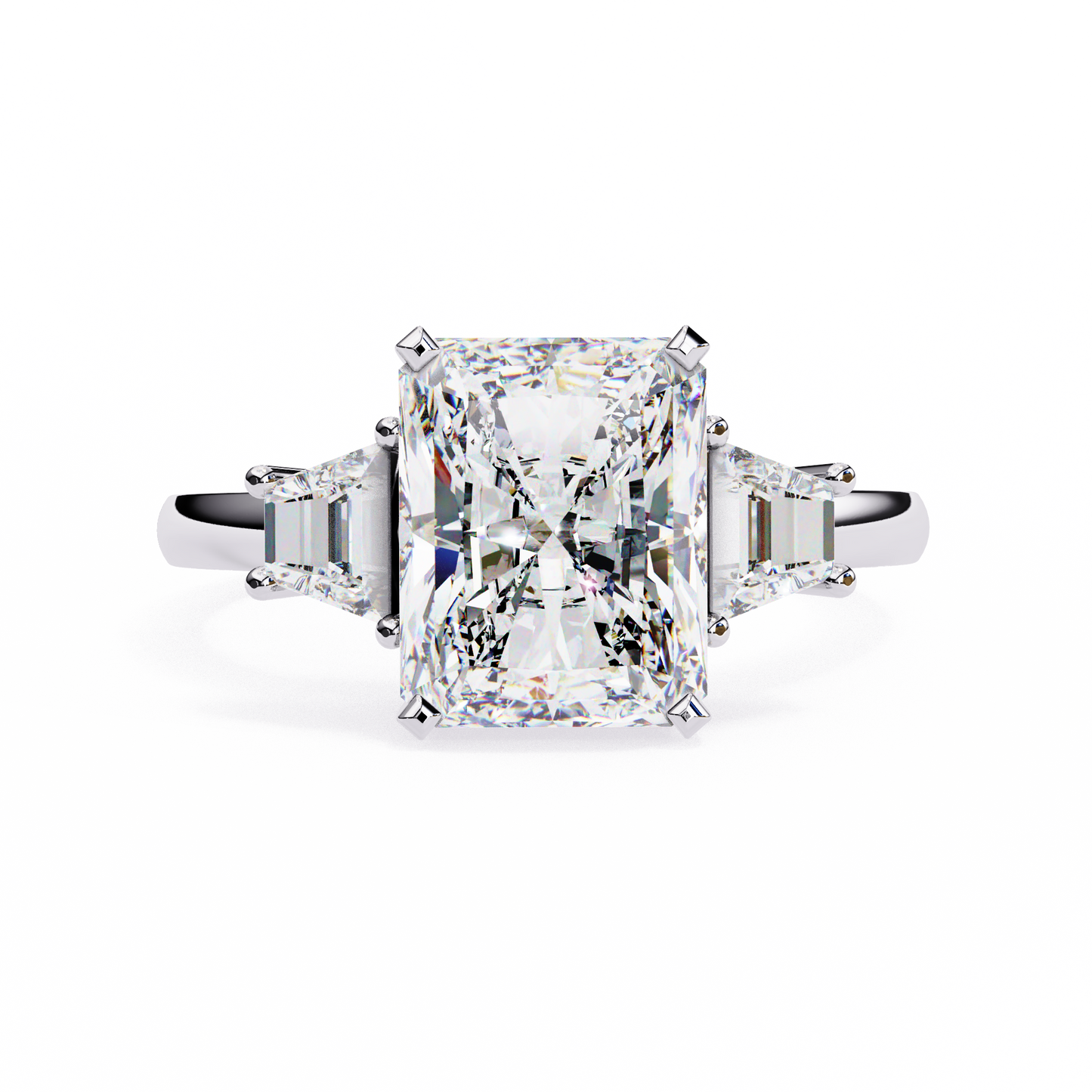 LGD Ring Solitaire Radiant Stone (4.19ct) In 14K Gold #LGD-RT-CD140