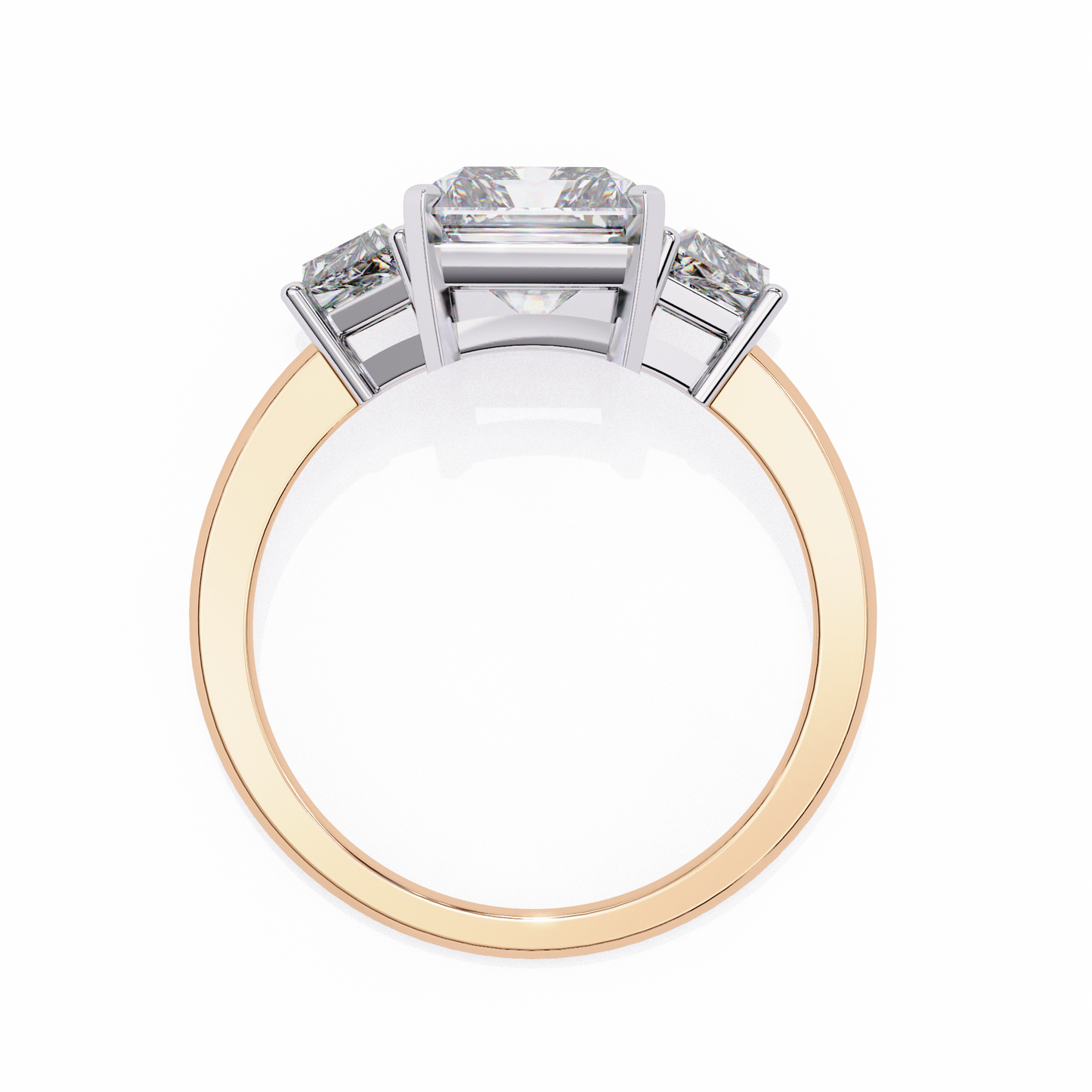 LGD Ring Solitaire Radiant Stone (4.19ct) In 14K Gold #LGD-RT-CD140