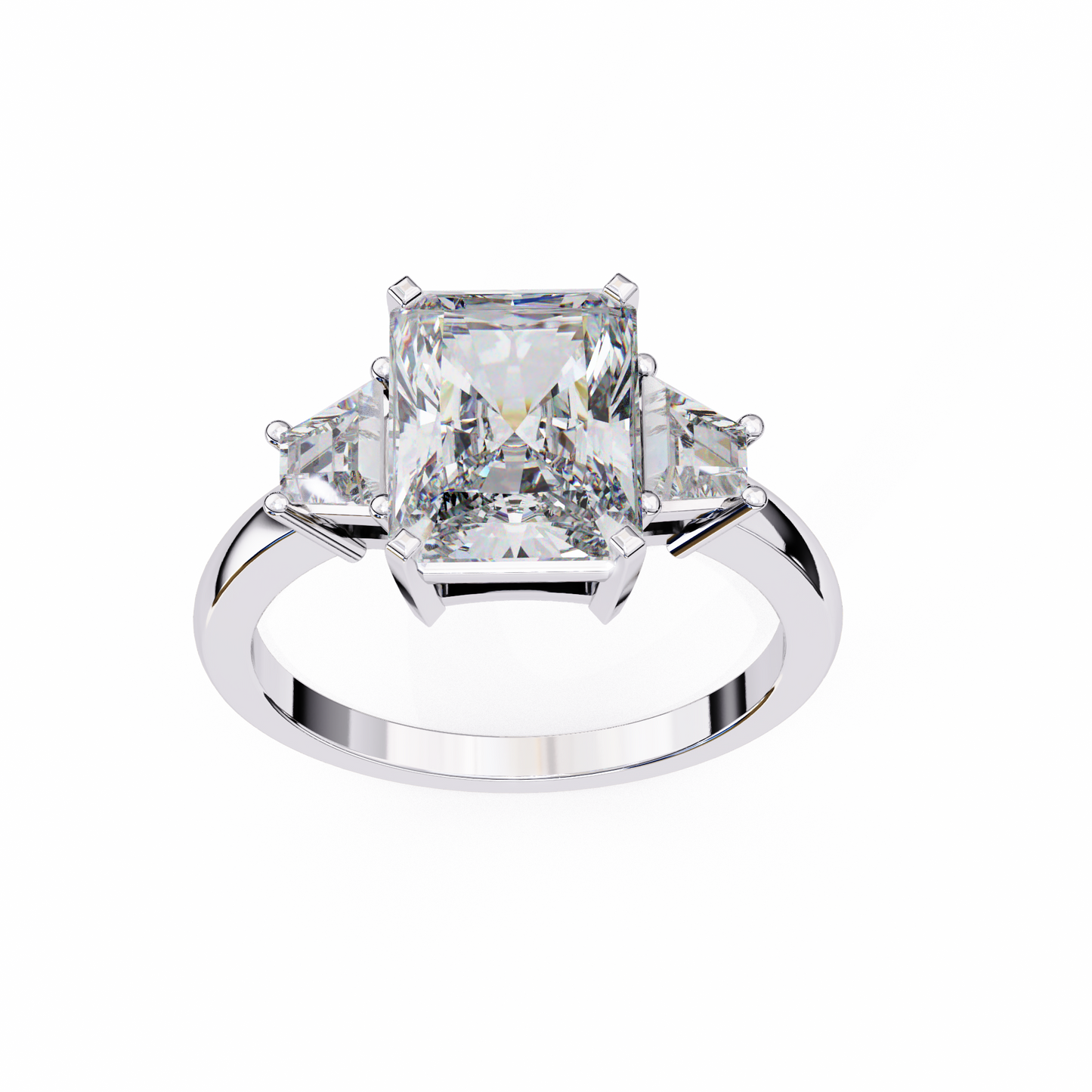 LGD Ring Solitaire Radiant Stone (4.19ct) In 14K Gold #LGD-RT-CD140