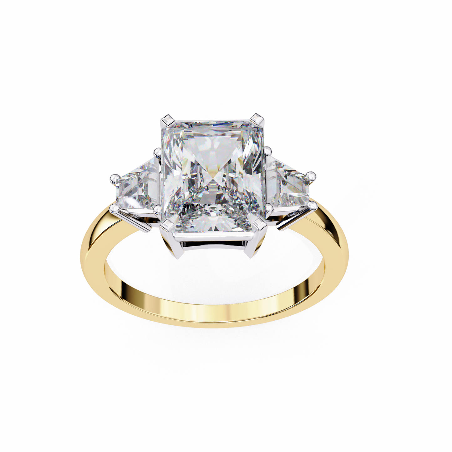 LGD Ring Solitaire Radiant Stone (4.19ct) In 14K Gold #LGD-RT-CD140