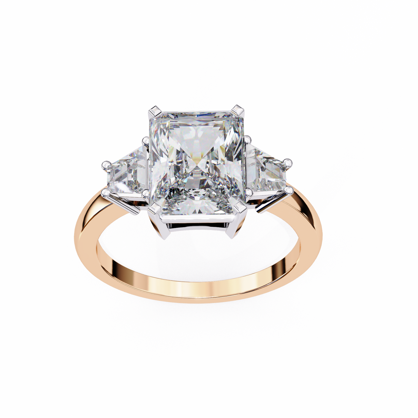 LGD Ring Solitaire Radiant Stone (4.19ct) In 14K Gold #LGD-RT-CD140