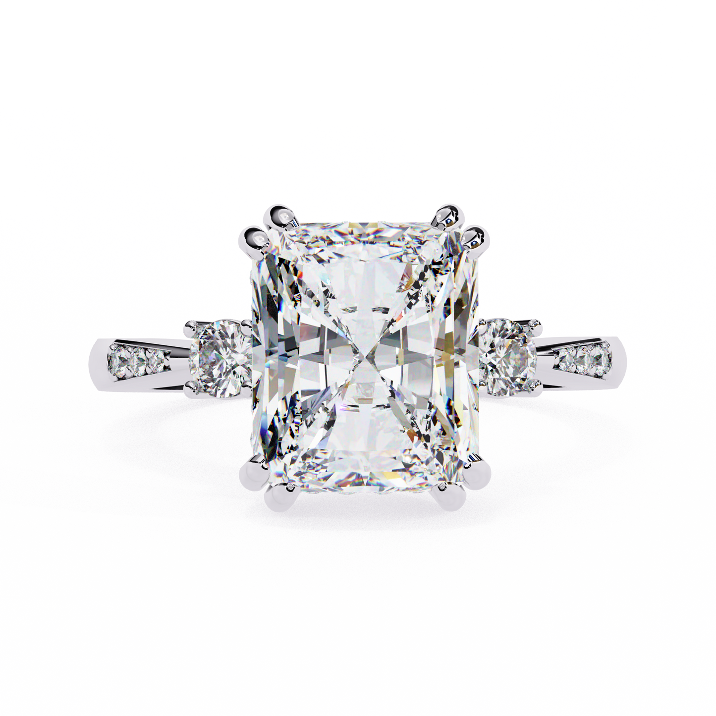 LGD Solitaire Ring Oval Stone (3.95ct) In 14K Gold