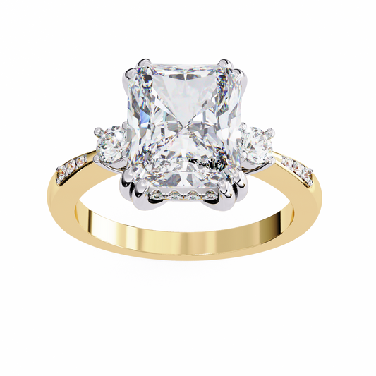 Lab Grown Diamond Solitaire Ring Oval Stone (3.95ct) In 14K Gold