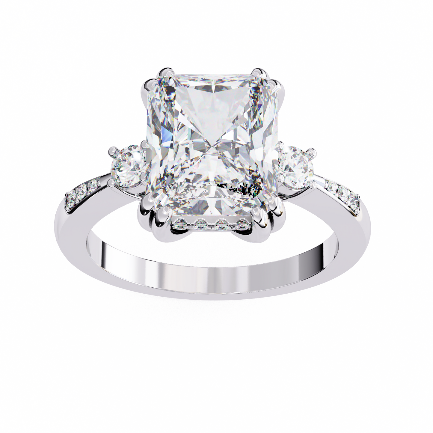 LGD Solitaire Ring Oval Stone (3.95ct) In 14K Gold