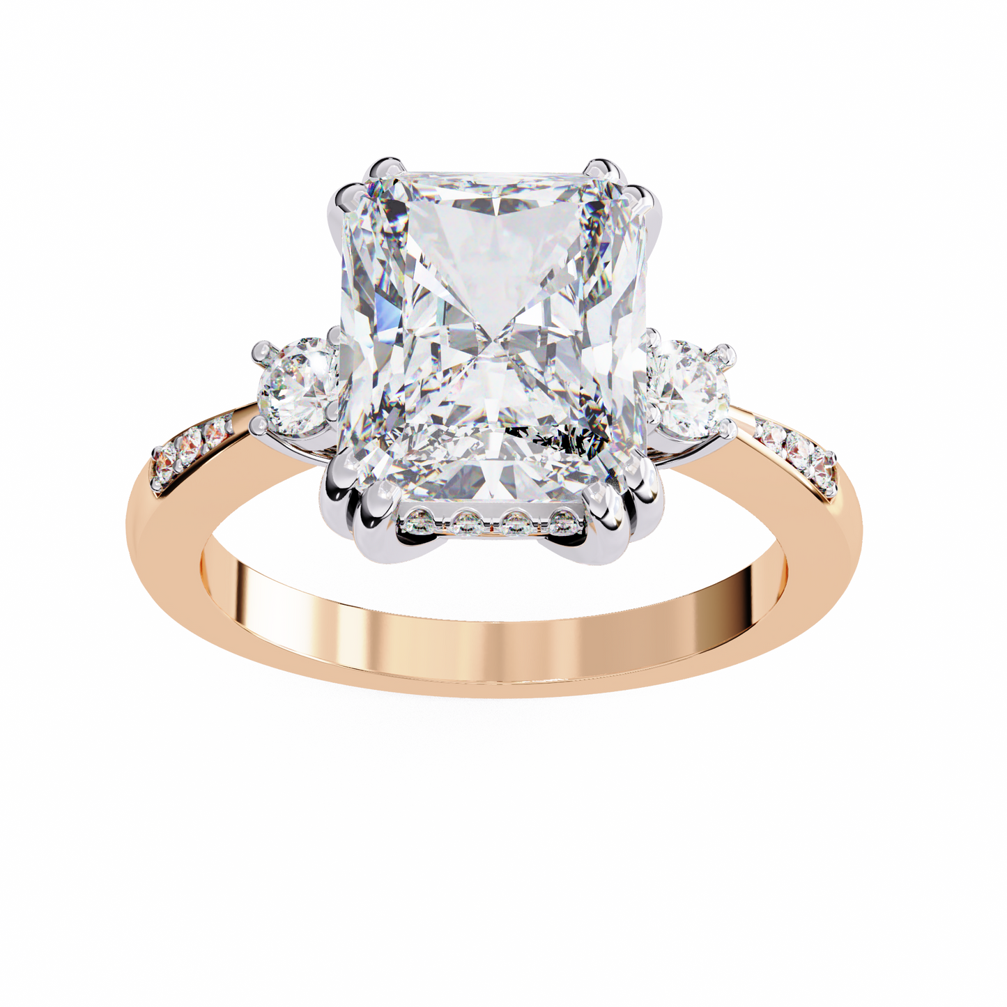 LGD Solitaire Ring Oval Stone (3.95ct) In 14K Gold