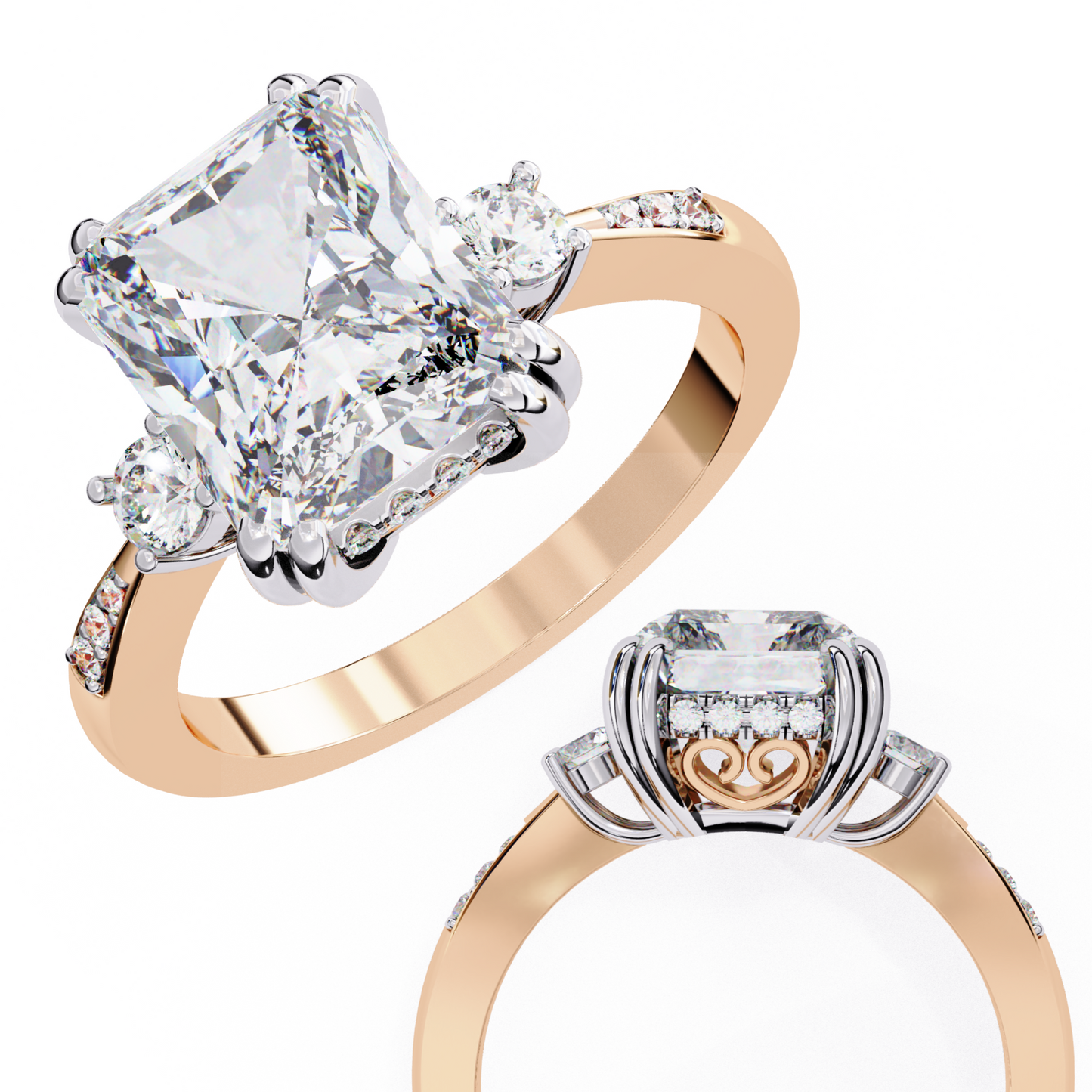 LGD Solitaire Ring Oval Stone (3.95ct) In 14K Gold
