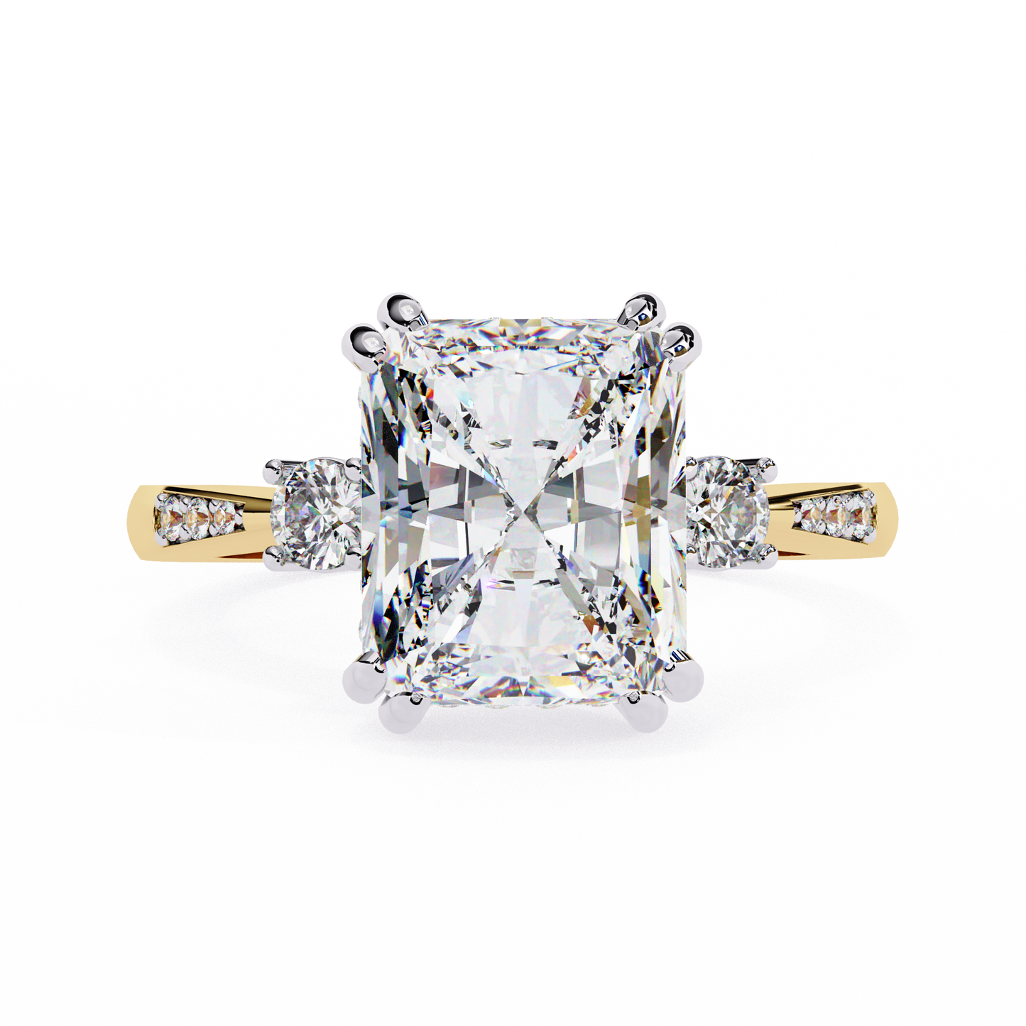 LGD Solitaire Ring Oval Stone (3.95ct) In 14K Gold