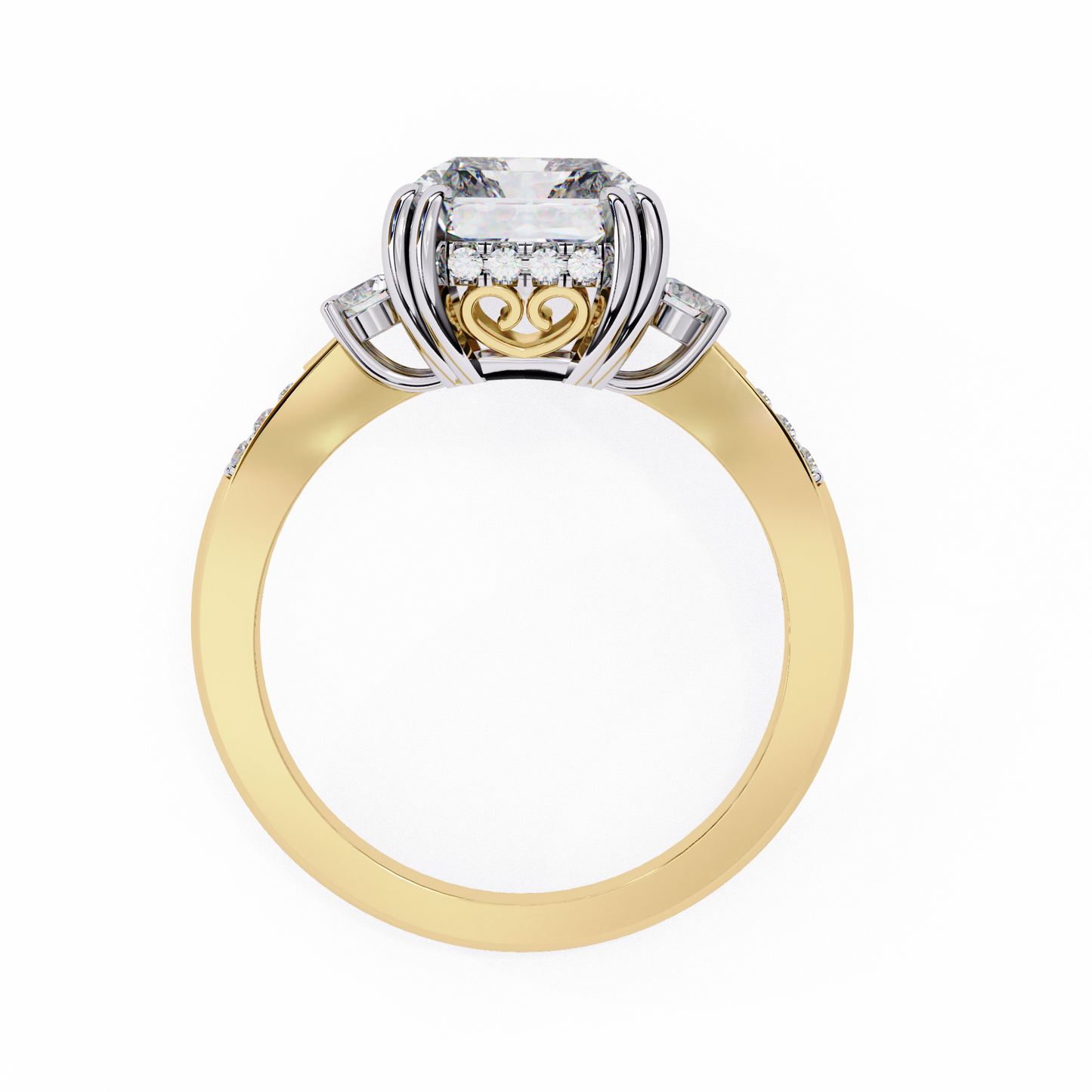 LGD Solitaire Ring Oval Stone (3.95ct) In 14K Gold