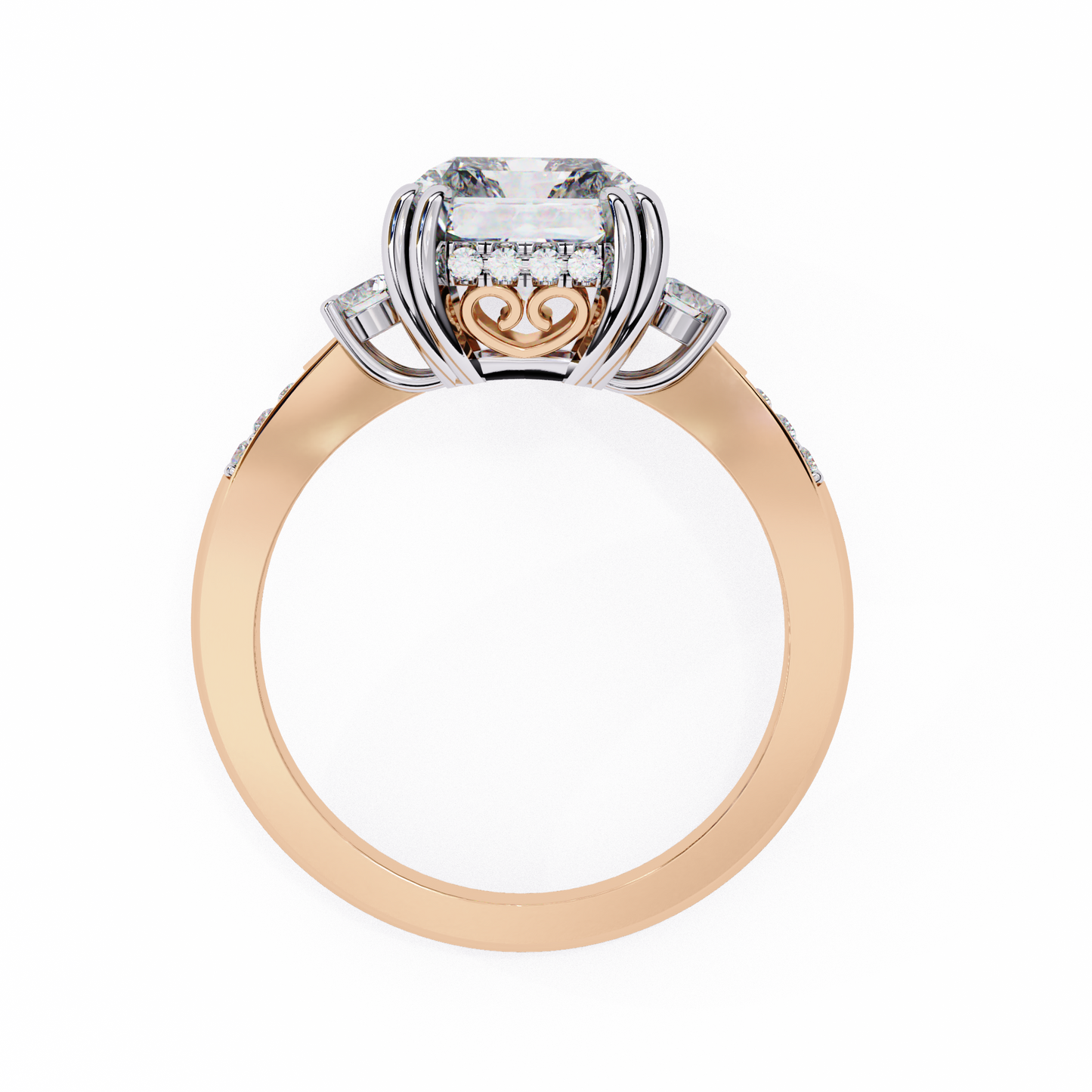 LGD Solitaire Ring Oval Stone (3.95ct) In 14K Gold