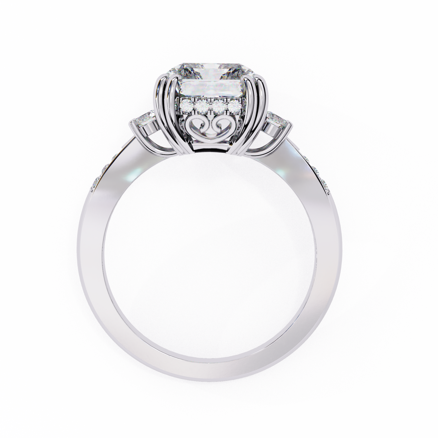 LGD Solitaire Ring Oval Stone (3.95ct) In 14K Gold