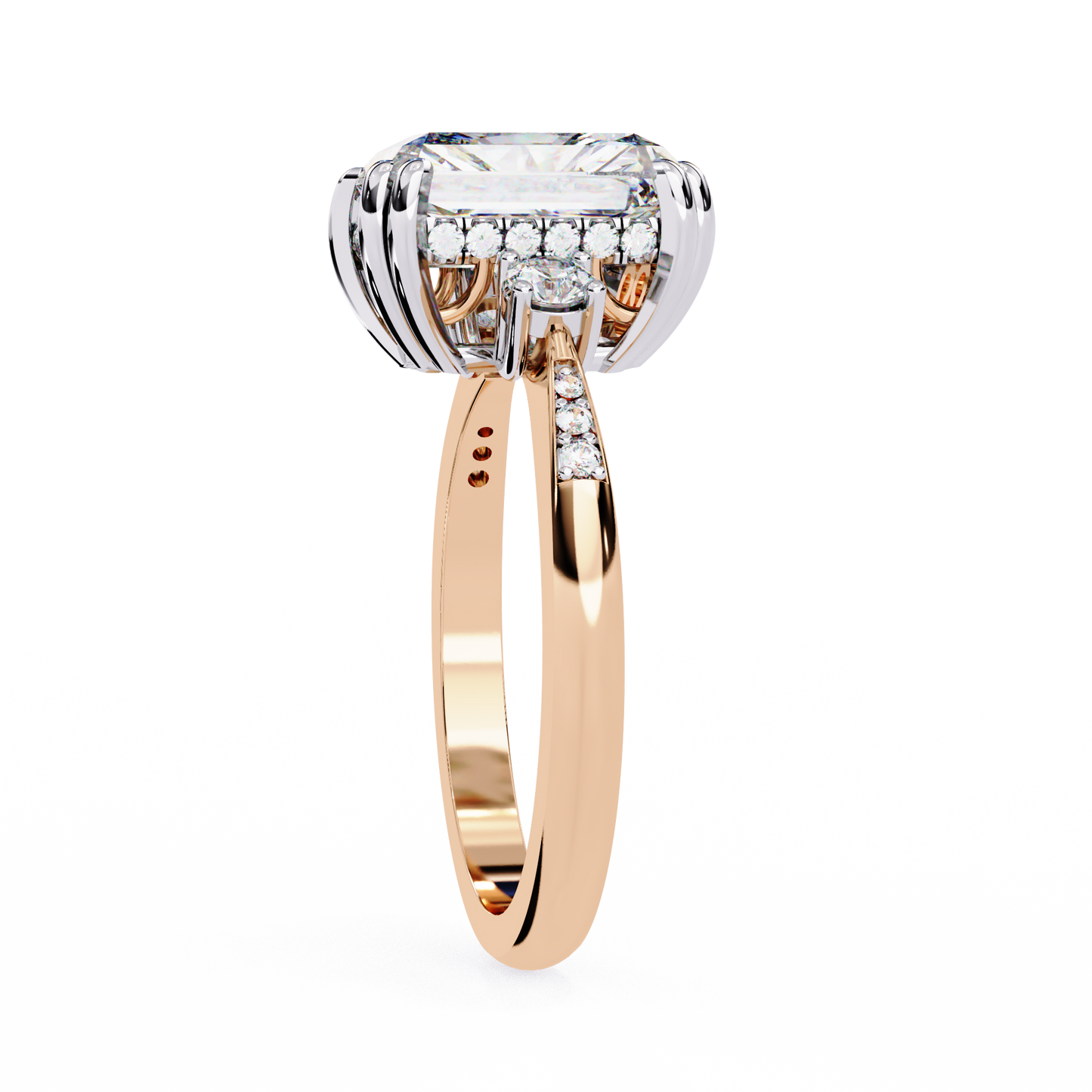 LGD Solitaire Ring Oval Stone (3.95ct) In 14K Gold