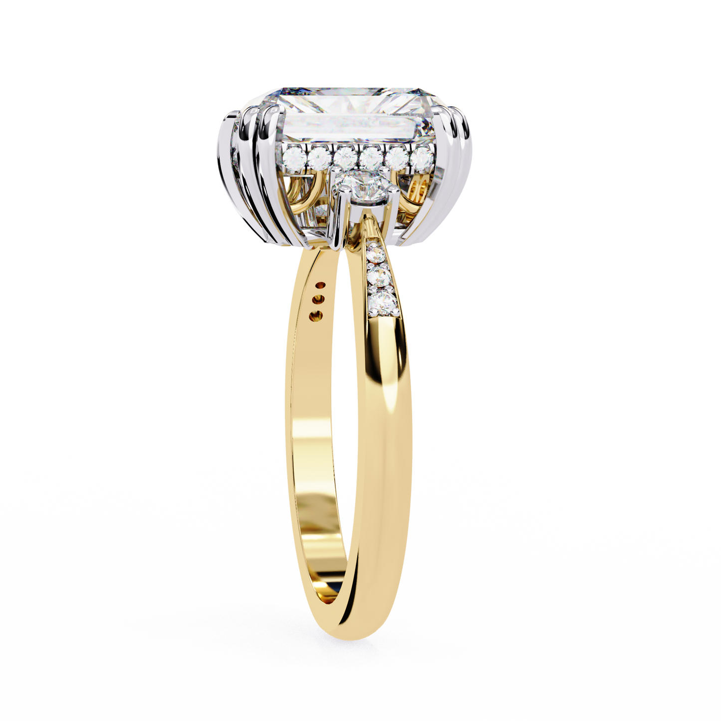 LGD Solitaire Ring Oval Stone (3.95ct) In 14K Gold