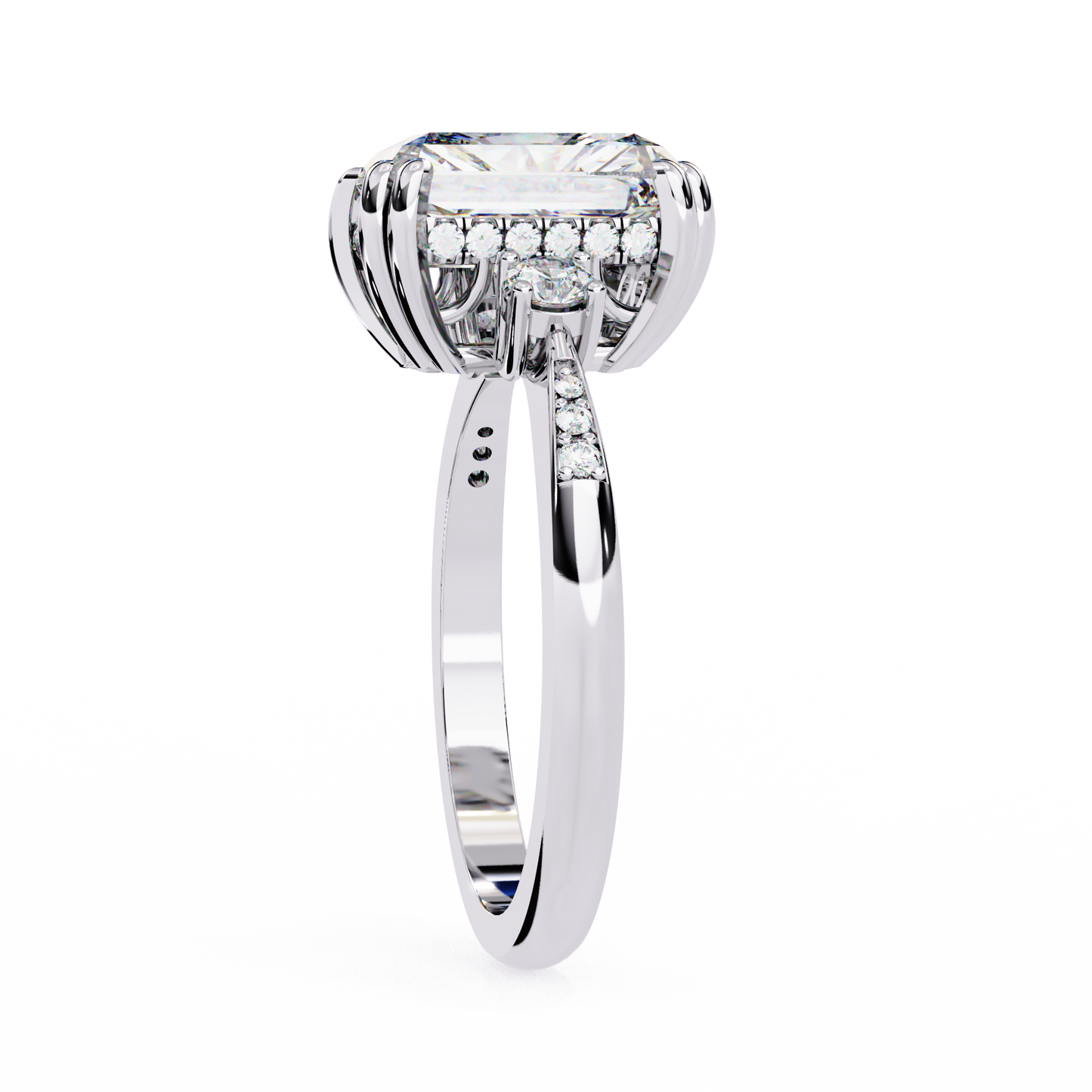 LGD Solitaire Ring Oval Stone (3.95ct) In 14K Gold