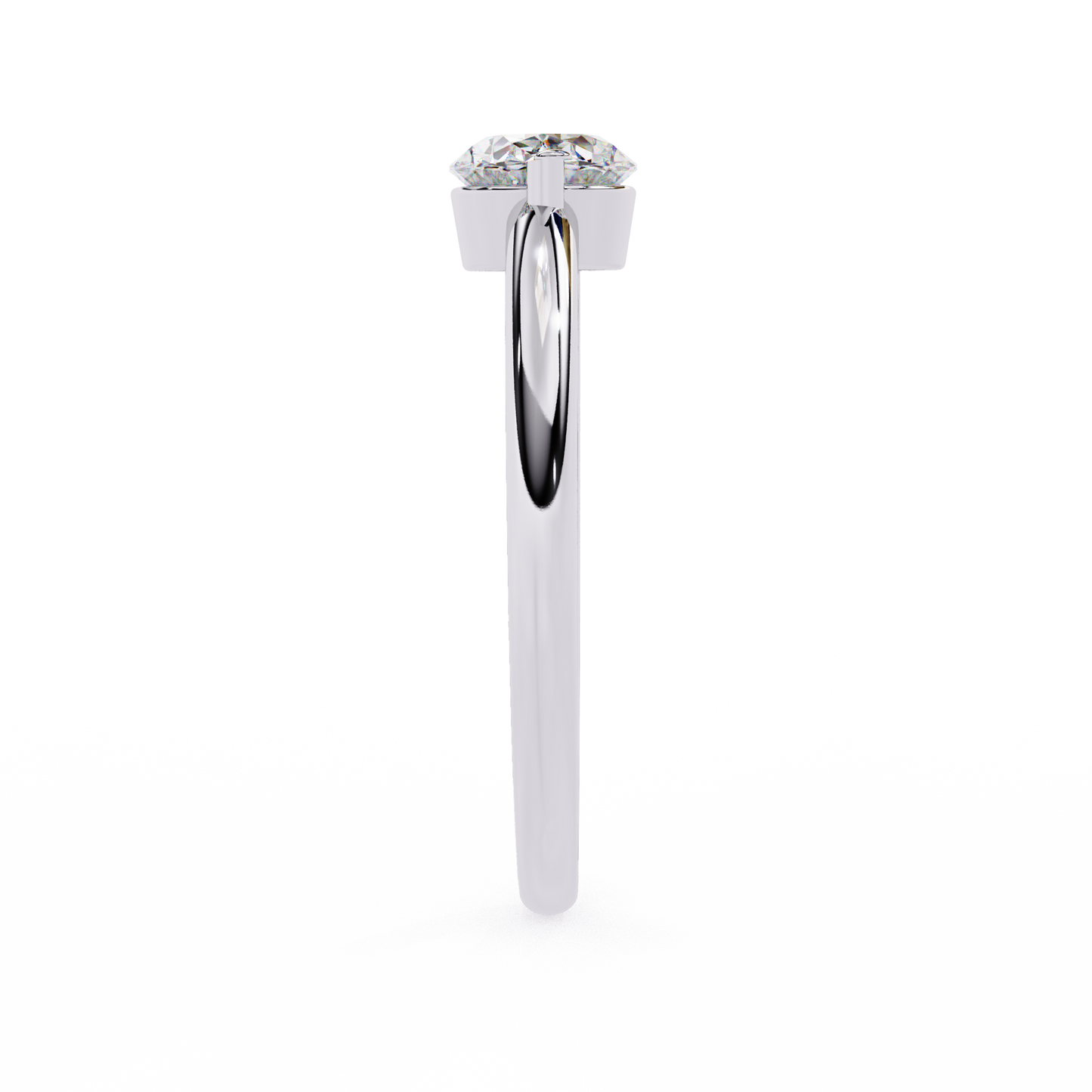 Lab Grown Diamond Ring Oval Stone (0.86ct) In 14K Gold