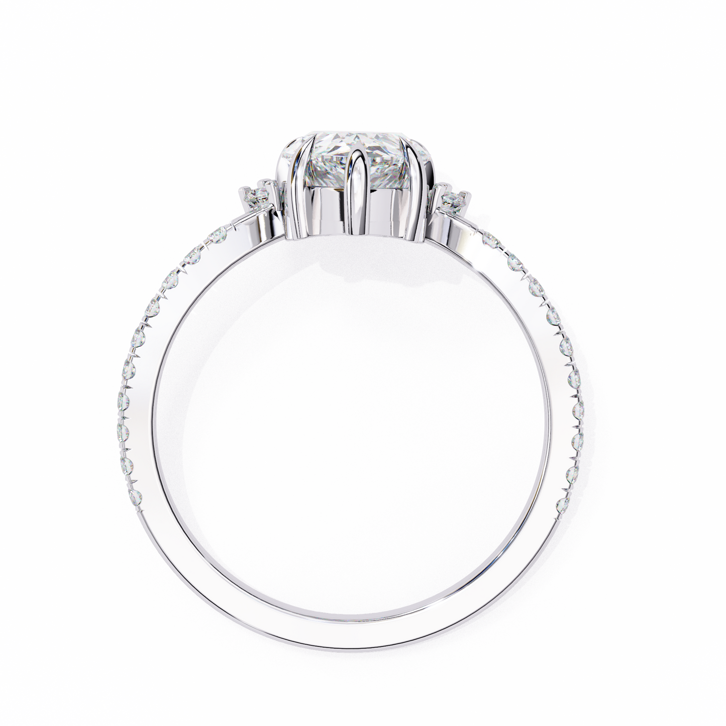 LGD Solitaire Ring Pear Stone(2.26ct )In 14k Gold