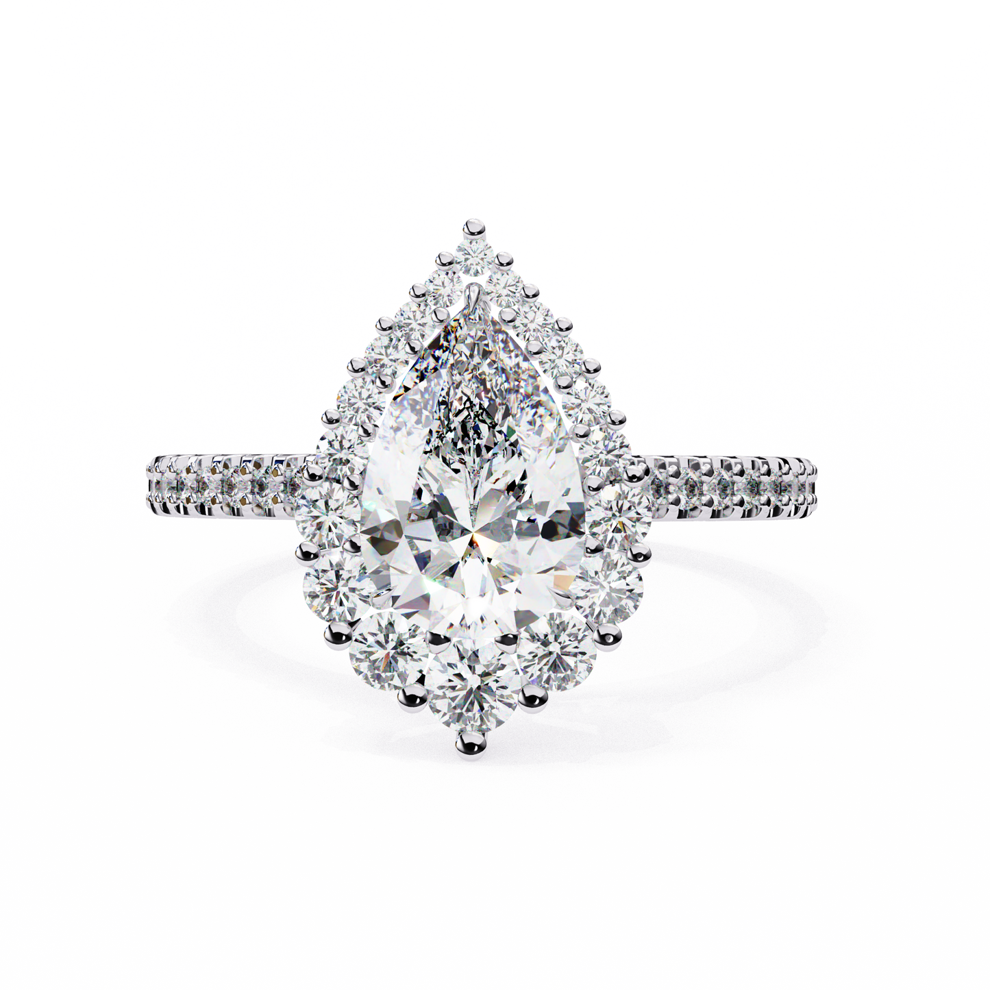LGD Solitaire Ring Pear Stone(2.34ct )In 14k Gold #LGD-PE-CD146