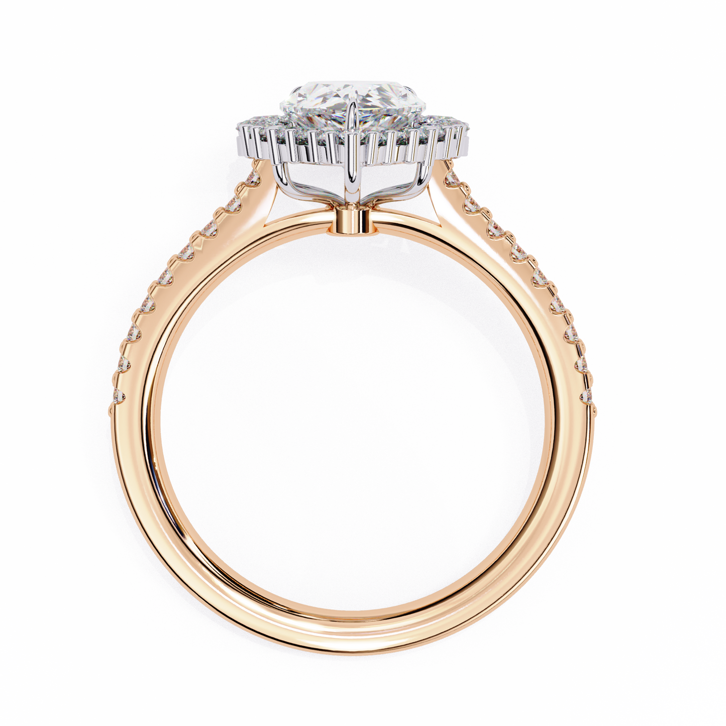LGD Solitaire Ring Pear Stone(2.34ct )In 14k Gold #LGD-PE-CD146